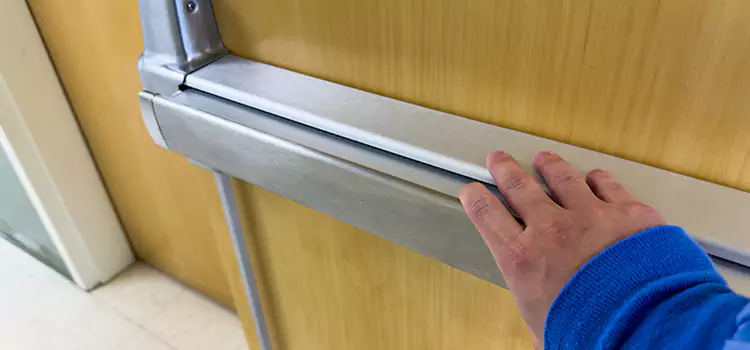 Installing a Push Bar on a Door Klamath Falls